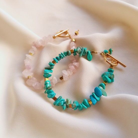 "Stone Bracelets" Χειροποίητα βραχιόλια με ημιπολύτιμες πέτρες 