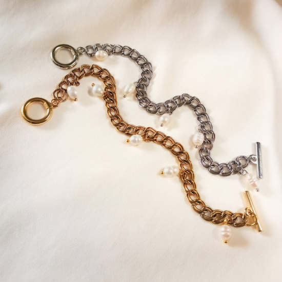 "Pearls Chain" Βραχιόλι με μαργαριτάρια   