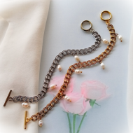 "Pearls Chain" Βραχιόλι με μαργαριτάρια   