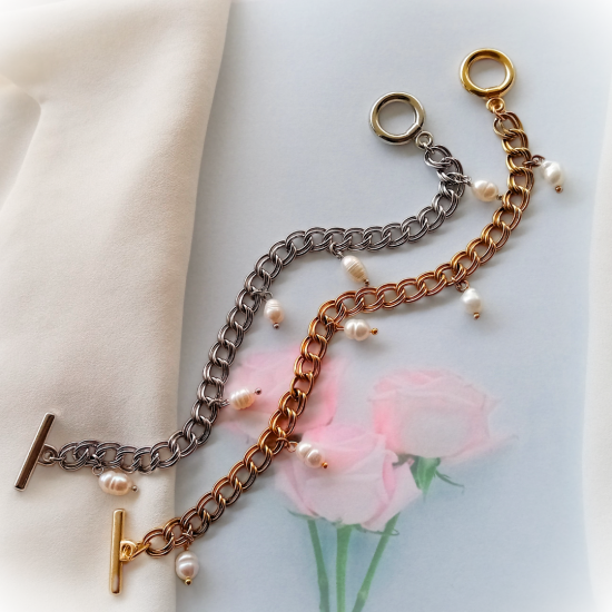 "Pearls Chain" Βραχιόλι με μαργαριτάρια   