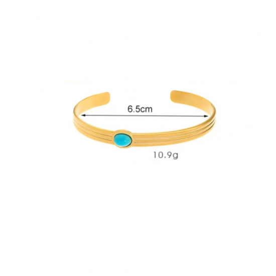 "Turquoise Dreams Cuff" Ατσάλινη Χειροπέδα 