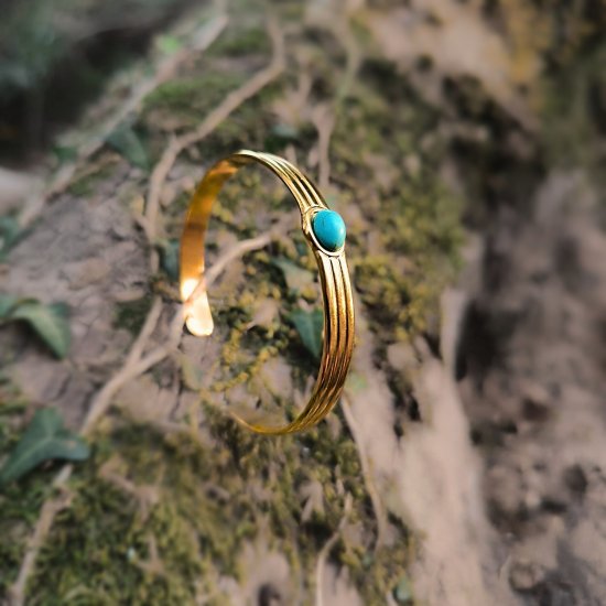 "Turquoise Dreams Cuff" Ατσάλινη Χειροπέδα 