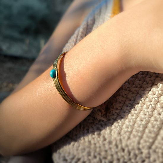 "Turquoise Dreams Cuff" Ατσάλινη Χειροπέδα 