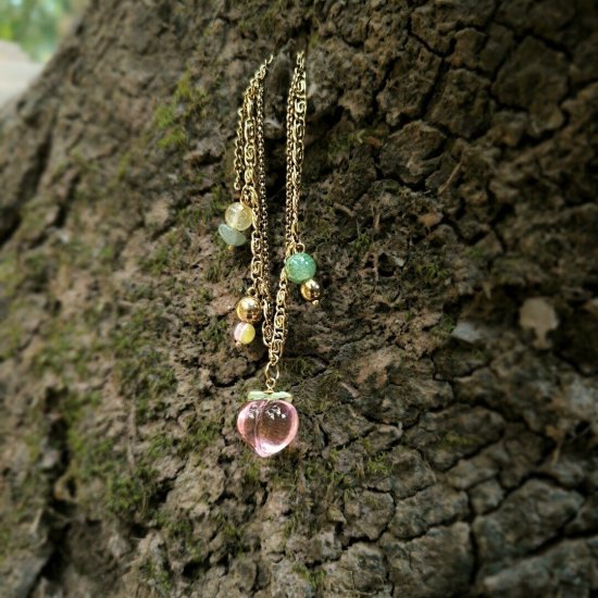 "Golden Peach Charm" Χειροποίητο βραχιόλι 