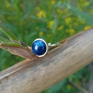 "Lapis Lazuli" Ατσάλινο δαχτυλίδι 