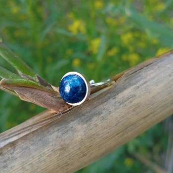 "Lapis Lazuli" Ατσάλινο δαχτυλίδι 