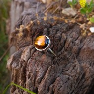 "Tiger eye"Ατσάλινο δαχτυλίδι 