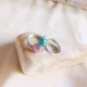 "Wishstone Ring" Χειροποίητο δαχτυλίδι με γυάλινη ροζ ή γαλάζια χάντρα