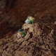 "Green Agate" Χειροποίητο ατσάλινο δαχτυλίδι 
