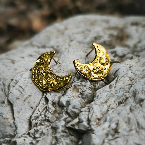 "Luna" Ατσάλινα σκουλαρίκια