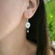 "Ocean Earrings Spiral" Σκουλαρίκια Ασήμι s925 με φυσική πέτρα Μάτι της Θάλασσας