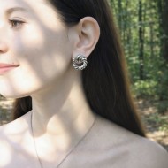 "Silver Dew" Ατσάλινα σκουλαρίκια