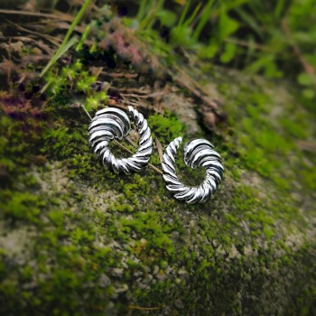 "Silver Dew" Ατσάλινα σκουλαρίκια
