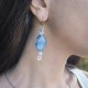 "Azure Agate" Χειροποίητα σκουλαρίκια με Αχάτη 