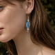 "Azure Agate" Χειροποίητα σκουλαρίκια με Αχάτη 