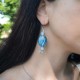 "Azure Agate" Χειροποίητα σκουλαρίκια με Αχάτη 