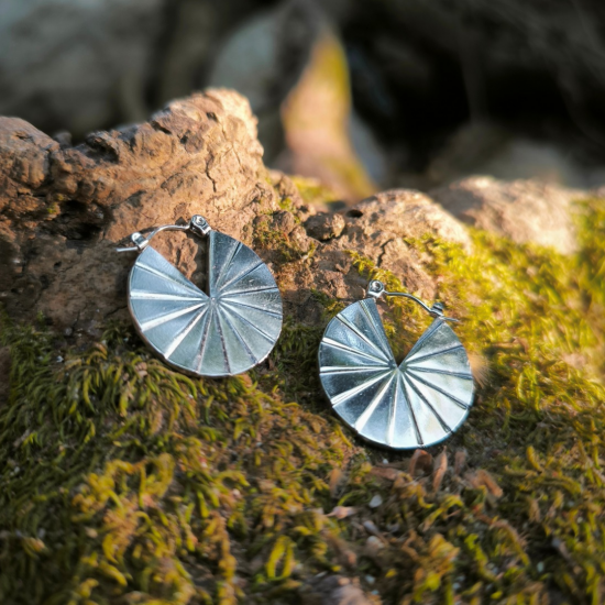 "Silver Prism" Ατσάλινα σκουλαρίκια