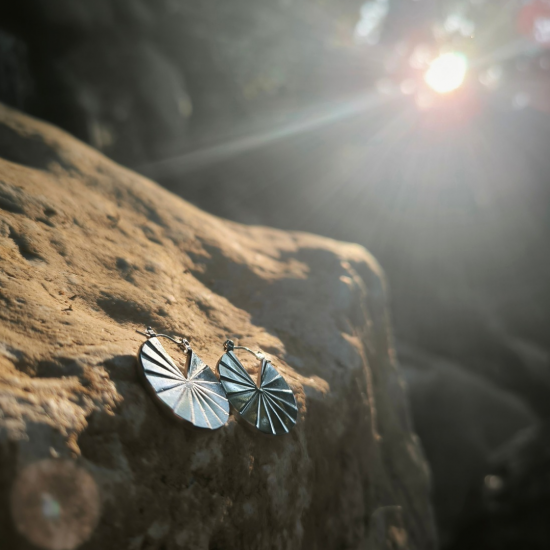 "Silver Prism" Ατσάλινα σκουλαρίκια