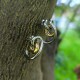 "Dual Orbit Hoops" Ατσάλινα σκουλαρίκια