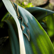 "Antique Leaf" Κολιέ φύλλο