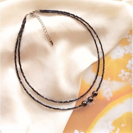 Hematite Κολιέ διπλό