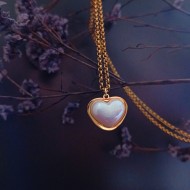 Heart - Ατσάλινο μενταγιόν ιριδίζον καρδιά