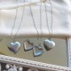Photo-Heart  Ατσάλινο μενταγιόν καρδιά ανοιγόμενη επάργυρη