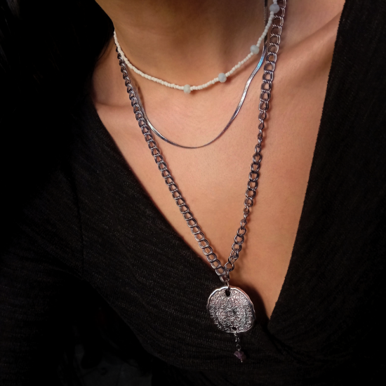 "Bohemian Amethyst" Χειροποίητο κολιέ 