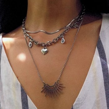 "Charms "  Κολιέ από ανοξείδωτο ατσάλι 