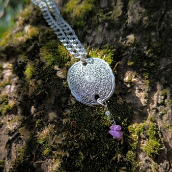 "Bohemian Amethyst" Χειροποίητο κολιέ 