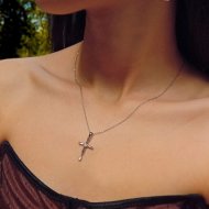 "Heart Cross" Κολιέ Σταυρός Ασήμι s925  