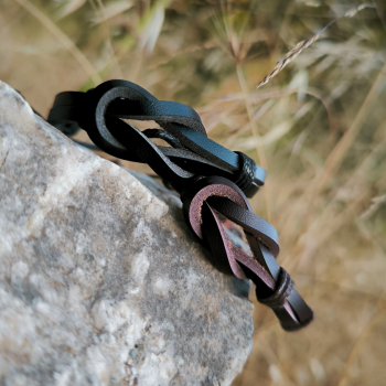 "Urban Knot" Ανδρικό Δερμάτινο Βραχιόλι 