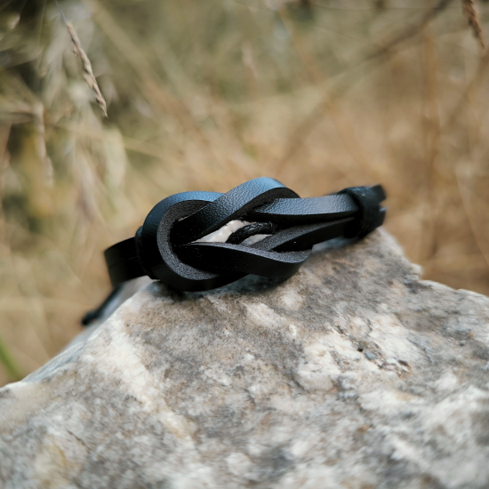 "Urban Knot" Ανδρικό Δερμάτινο Βραχιόλι 
