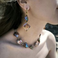 "Abyss Earrings" Χειροποίητα σκουλαρίκια με Φίλντισι
