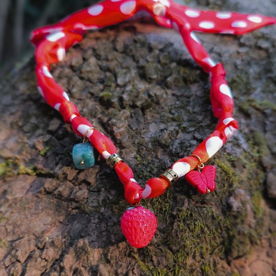 "Sweet Berry" Κολιέ Xειροποίητο 