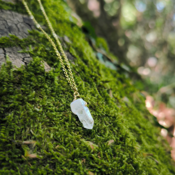 "Crystal" Κολιέ με φυσικό ακατέργαστο κρύσταλλο  