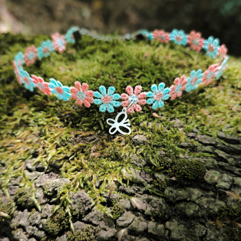 "Lace Garden"  Υφασμάτινο Chocker 