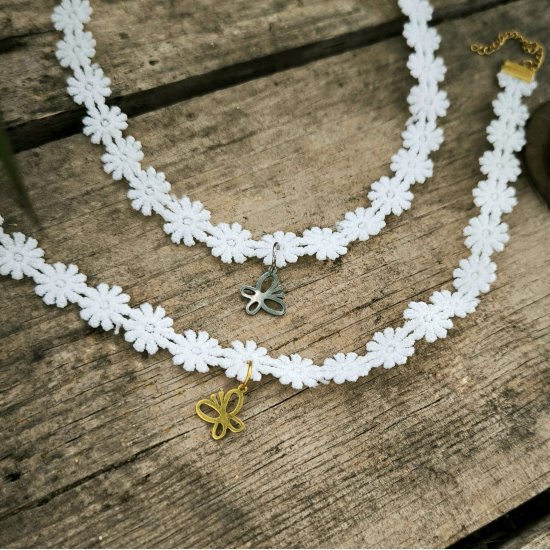 "Petals Choker"  Υφασμάτινο Chocker 