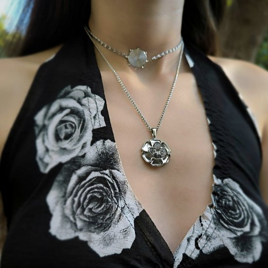 "Forever Blooming" - Ατσάλινα μενταγιόν 