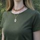 "Coral Agate Necklace" Κολιέ Xειροποίητο με Αχάτη 
