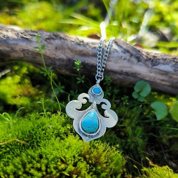 "Sky Lagoon Necklace" Κολιέ με Χαολίτη