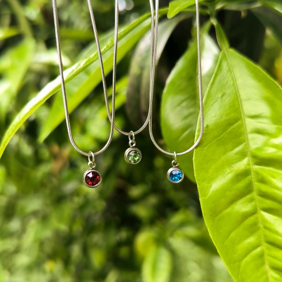 "Color Glow Necklace" - Ατσάλινο κολιέ  