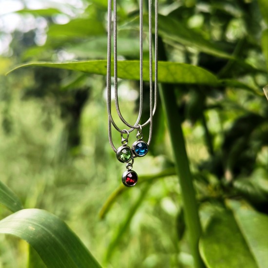 "Color Glow Necklace" - Ατσάλινο κολιέ  