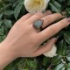 "Aquamarine" Μπρούτζινο δαχτυλίδι με Ακουαμαρίνα 