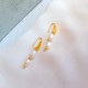 "Gold Aurelia Pearl" Σκουλαρίκια με μαργαριτάρια καλλιέργειας 