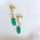 "Green Howlite" Σκουλαρίκια με πέτρα χαολίτη