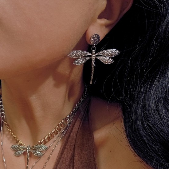 "Dragonfly" Ατσάλινα σκουλαρίκια